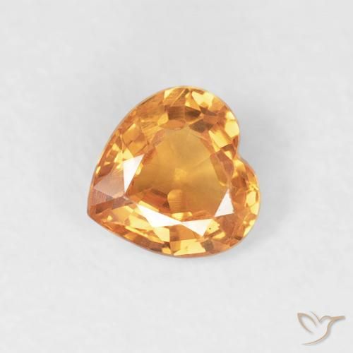 0.43ct طبيعي برتقالي زاهى زفير, قلب, VVS-VS