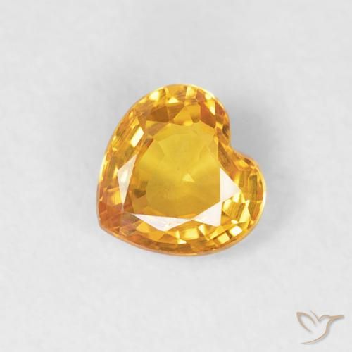0.43ct طبيعي ذهبى-برتقالى متوسط زفير, قلب, VVS-VS