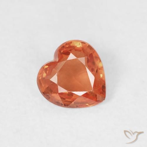 0.39ct طبيعي أحمر متوسط زفير, قلب, قليلا جدا