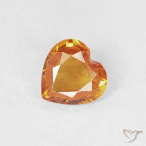 0.36ct طبيعي برتقالى مشمشى زفير, قلب, قليلا جدا