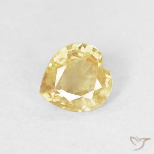 0.39ct طبيعي ذهبى فاتح زفير, قلب, قليلا جدا, Photo A