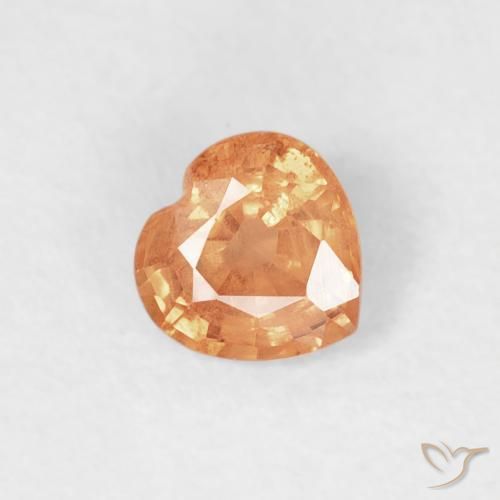 0.45ct طبيعي برتقالى متوسط زفير, قلب, VS-SI