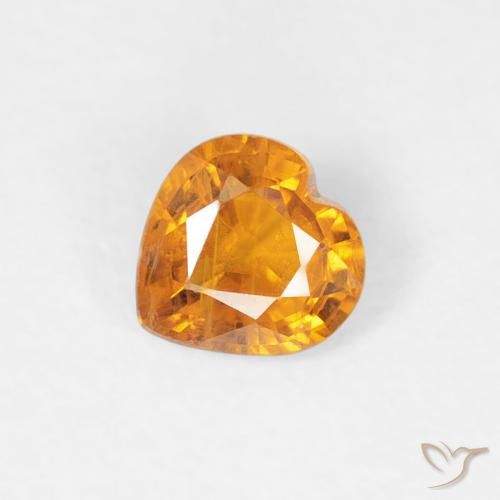 0.37ct طبيعي برتقالى متوسط زفير, قلب, VS-SI