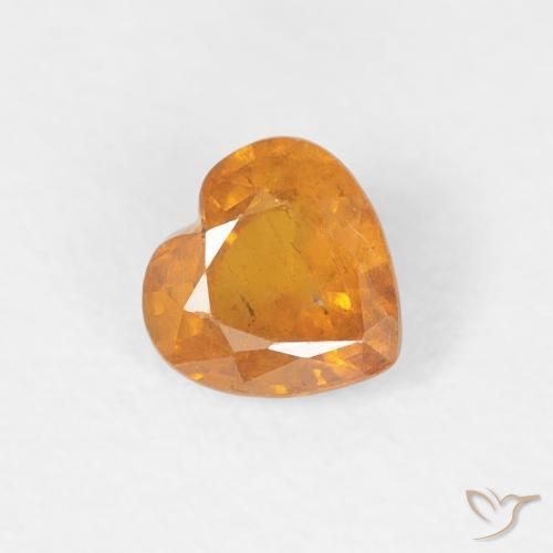 0.46ct طبيعي برتقالى كهرمانى زفير, قلب, VS-SI