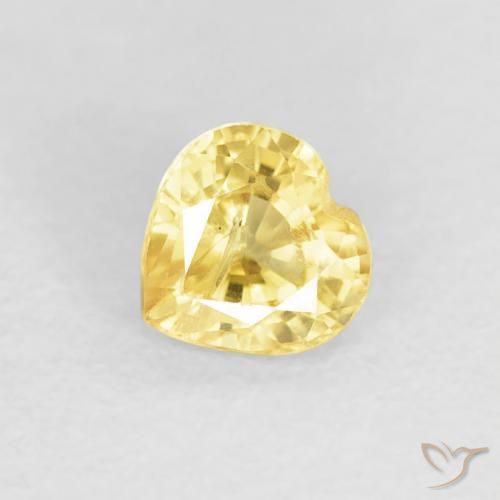 0.46ct طبيعي أصفر متوسط زفير, قلب, VS-SI