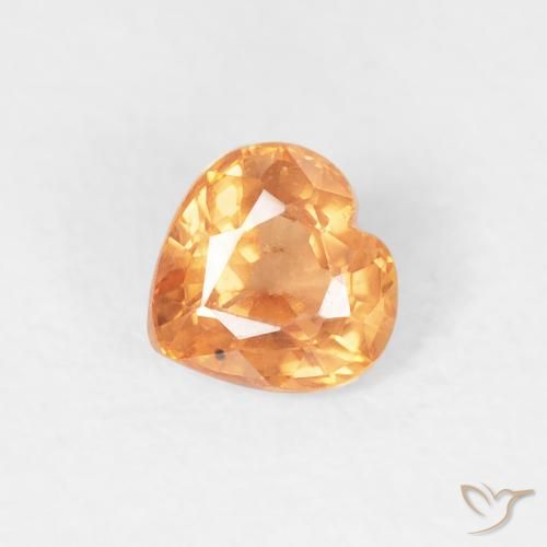 0.45ct طبيعي برتقالى متوسط زفير, قلب, قليلا جدا