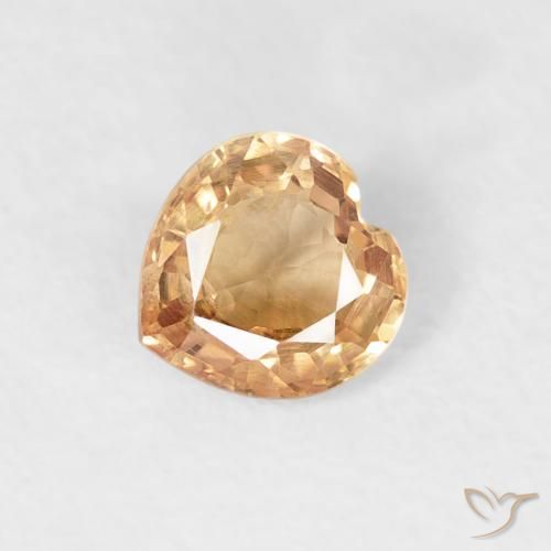 0.46ct طبيعي برتقالى متوسط زفير, قلب, قليلا جدا