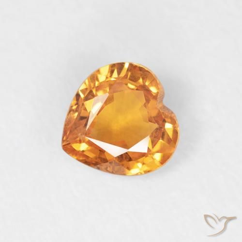 0.40ct طبيعي برتقالى مشمشى زفير, قلب, قليلا جدا