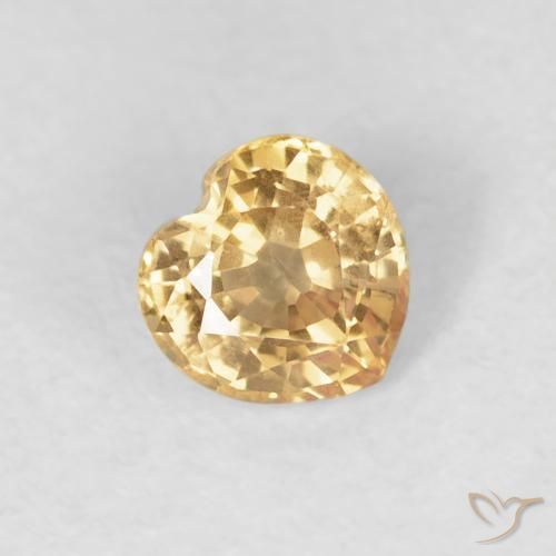 0.51ct طبيعي ذهبي زفير, قلب, قليلا جدا