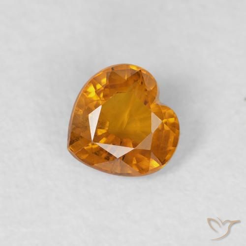 0.36ct طبيعي برتقالى مشمشى زفير, قلب, قليلا جدا