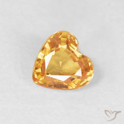 0.46ct طبيعي برتقالى متوسط زفير, قلب, VVS
