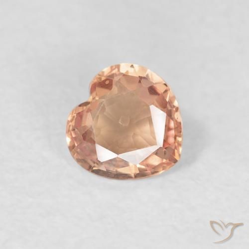 0.38ct طبيعي برتقالى متوسط زفير, قلب, VVS