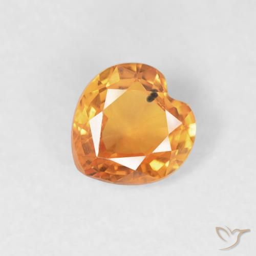 0.44ct طبيعي برتقالي زاهى زفير, قلب, VVS-VS