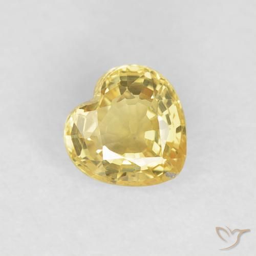 0.48ct طبيعي أصفر توسكانا زفير, قلب, VVS