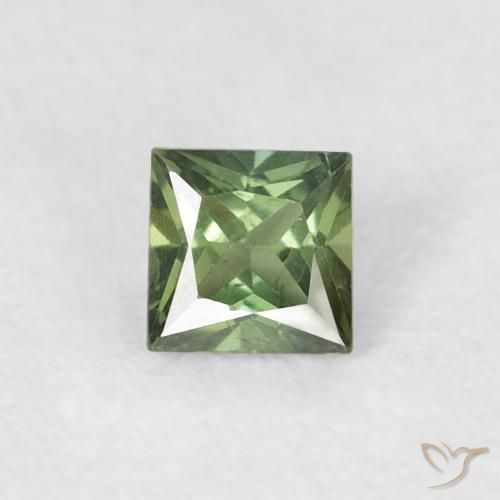 0.31ct طبيعي أخضر متوسط زفير, مربع, قليلا جدا