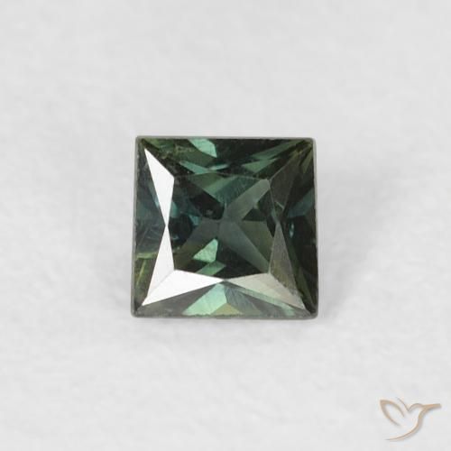 0.30ct طبيعي أخضر ترابى زفير, مربع, قليلا جدا