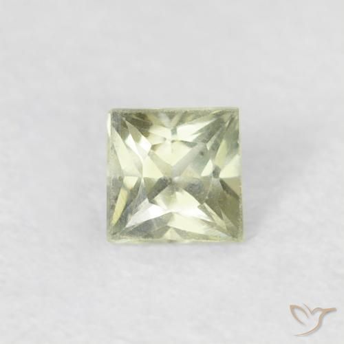 0.20ct طبيعي أخضر دافئ زفير, مربع, قليلا جدا