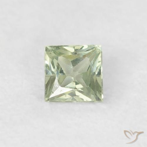 0.20ct طبيعي أخضر الغابة فاتح زفير, مربع, قليلا جدا