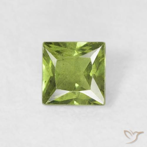 0.27ct طبيعي أخضر حيوي زفير, مربع, قليلا جدا