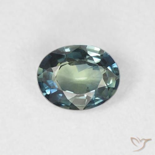0.31ct طبيعي ازرق مخضر زفير, بيضوي, VVS