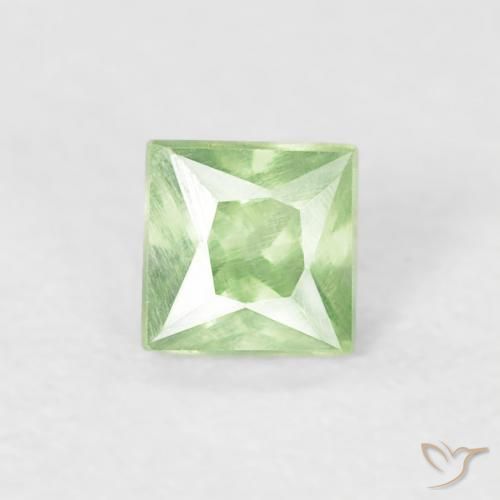 0.23ct طبيعي أخضر متوسط زفير, مربع, قليلا جدا