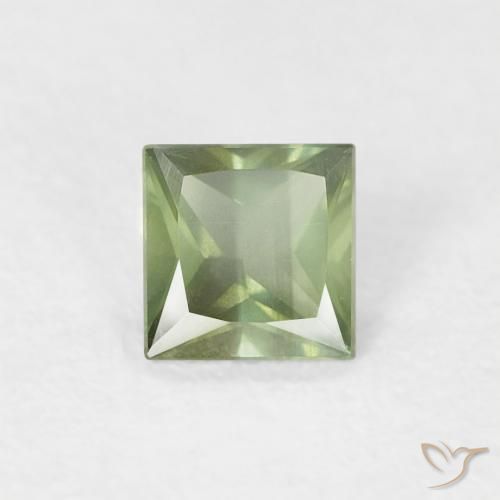0.29ct طبيعي أخضر الغابة فاتح زفير, مربع, قليلا جدا