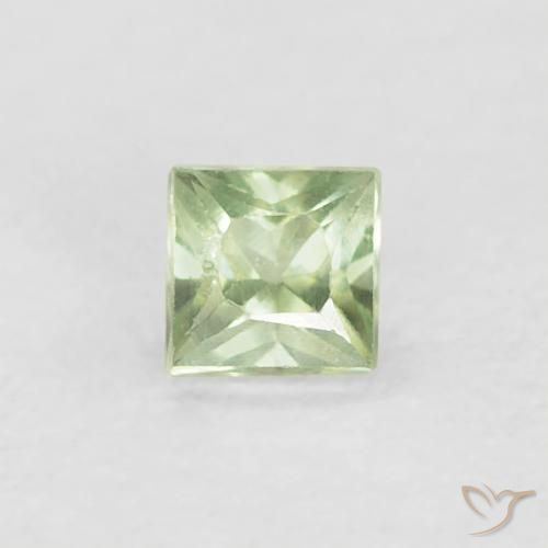 0.20ct طبيعي أخضر فاتح جدا زفير, مربع, قليلا جدا