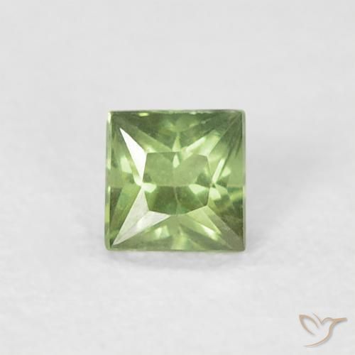 0.20ct طبيعي أخضر دافئ زفير, مربع, قليلا جدا