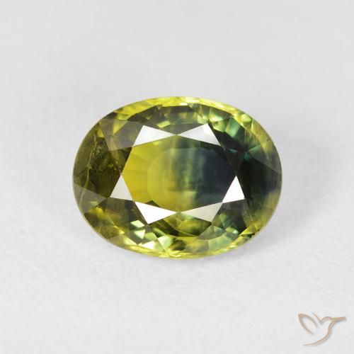 3.35ct طبيعي متعدد الألوان زفير, بيضوي, قليلا جدا