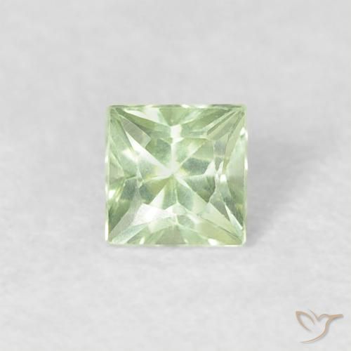 0.23ct طبيعي اخضر المريمية فاتح جدا زفير, مربع, VVS-VS