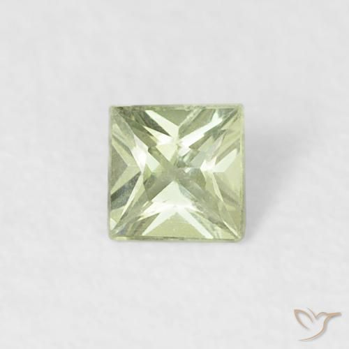 0.14ct طبيعي أخضر متوسط زفير, مربع, VVS-VS