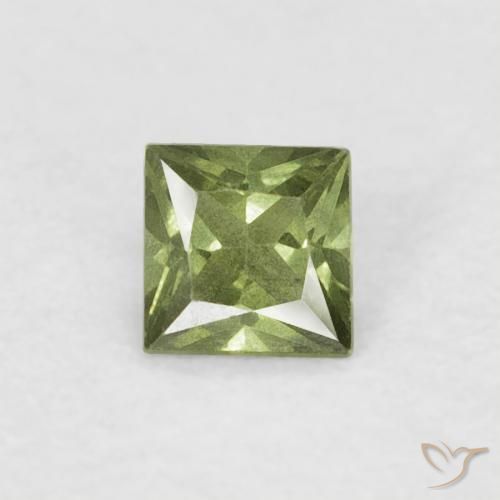 0.16ct طبيعي أخضر متوسط زفير, مربع, قليلا جدا