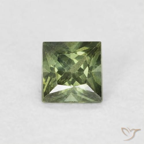 0.20ct طبيعي أخضر متوسط زفير, مربع, قليلا جدا
