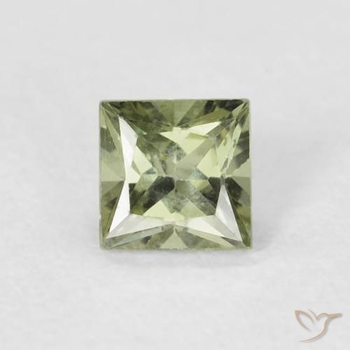 0.43ct طبيعي أخضر متوسط زفير, مربع, قليلا جدا