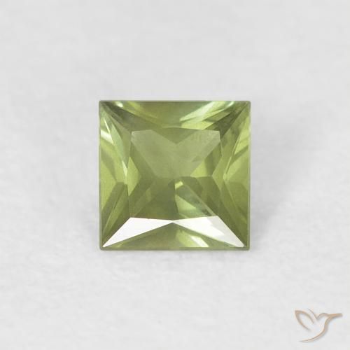 0.38ct طبيعي أخضر متوسط زفير, مربع, VVS-VS