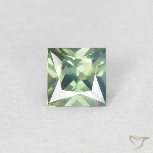 0.27ct طبيعي Medium Light Green زفير, مربع, VVS-VS