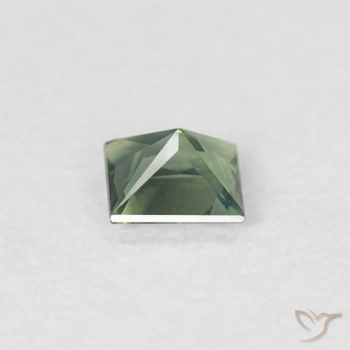 زفير Medium Light Green طبيعي، مربع، 0.27 قيراط، VVS-VS