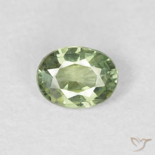 0.27ct طبيعي أخضر مصفر زفير, بيضوي, VVS-VS