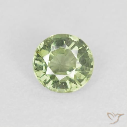 0.41ct طبيعي اخضر المريمية فاتح جدا زفير, دائري, VVS-VS