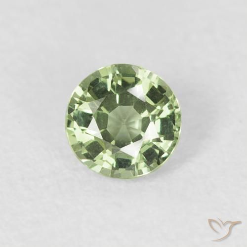 0.42ct طبيعي أخضر مريمية فاتح زفير, دائري, VVS-VS