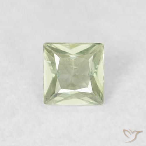 0.14ct طبيعي أخضر رمادى زفير, مربع, VVS-VS