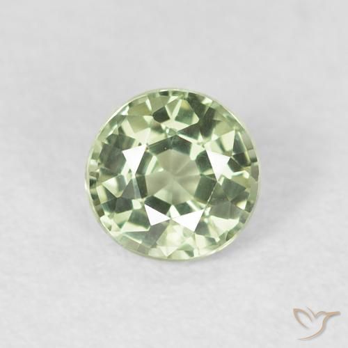 0.61ct طبيعي أخضر فاتح جدا زفير, دائري, VVS-VS