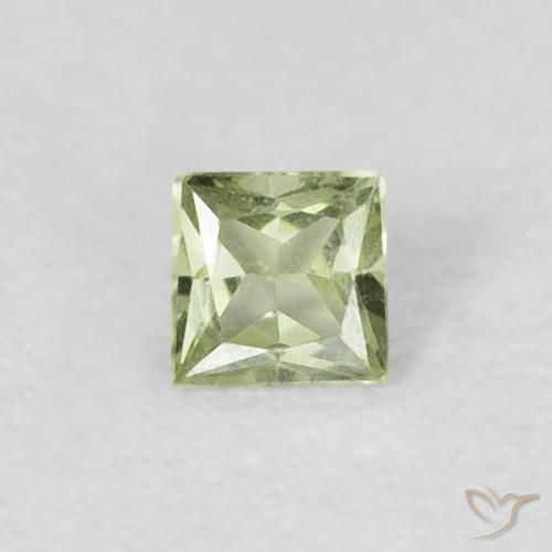 0.17ct طبيعي أخضر كمثرى باهت زفير, مربع, VVS