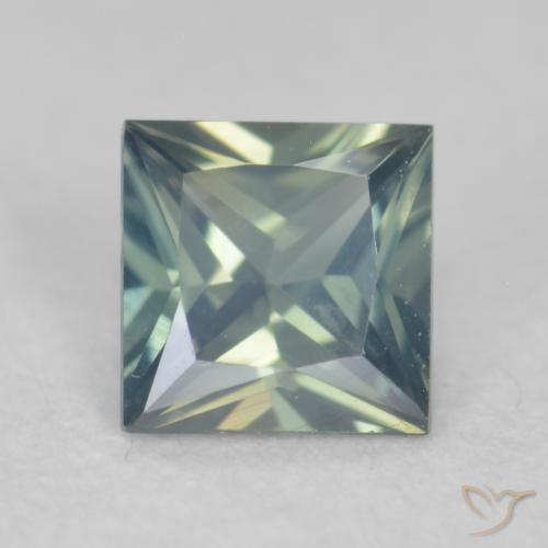 0.27ct طبيعي أخضر أزرق متوسط زفير, مربع, VVS