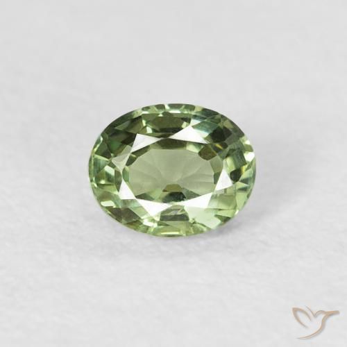 0.43ct طبيعي الأخضر الغامق زفير, بيضوي, VVS