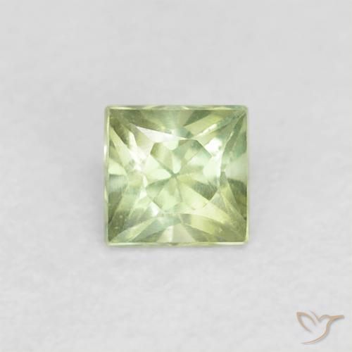 0.22ct طبيعي أخضر دافئ زفير, مربع, VVS-VS