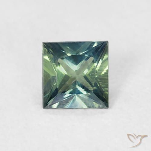 0.40ct طبيعي أخضر أزرق متوسط زفير, مربع, قليلا جدا