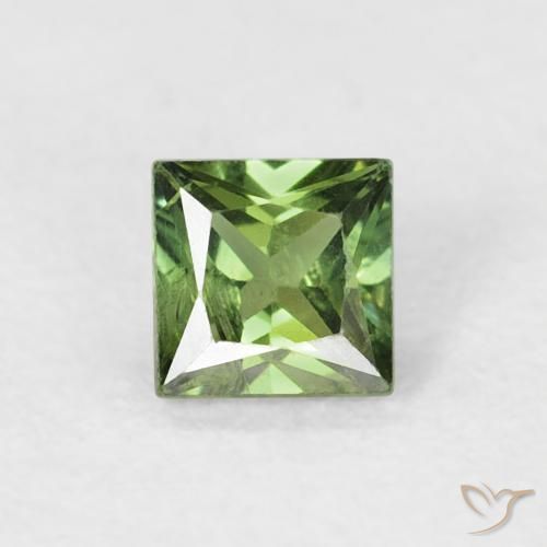 0.39ct طبيعي أخضر الغابات زفير, مربع, قليلا جدا