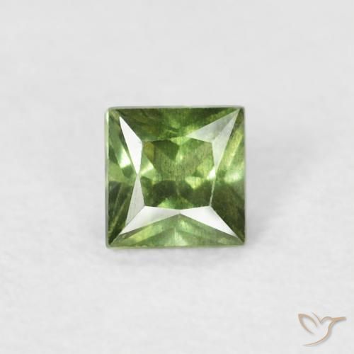 0.20ct طبيعي أخضر متوسط زفير, مربع, قليلا جدا