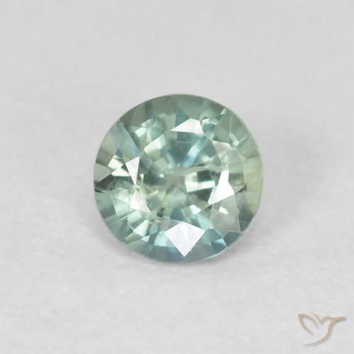 0.46ct طبيعي اخضر فاتح زفير, دائري, قليلا جدا